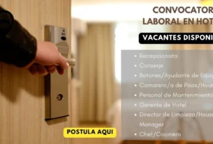 🏨 Convocatoria Laboral en Hoteles ✨