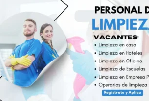 🧹 Convocatoria Laboral de Limpieza ✨